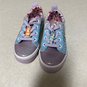 Sparkly Blue and Purple Kids Sneakers